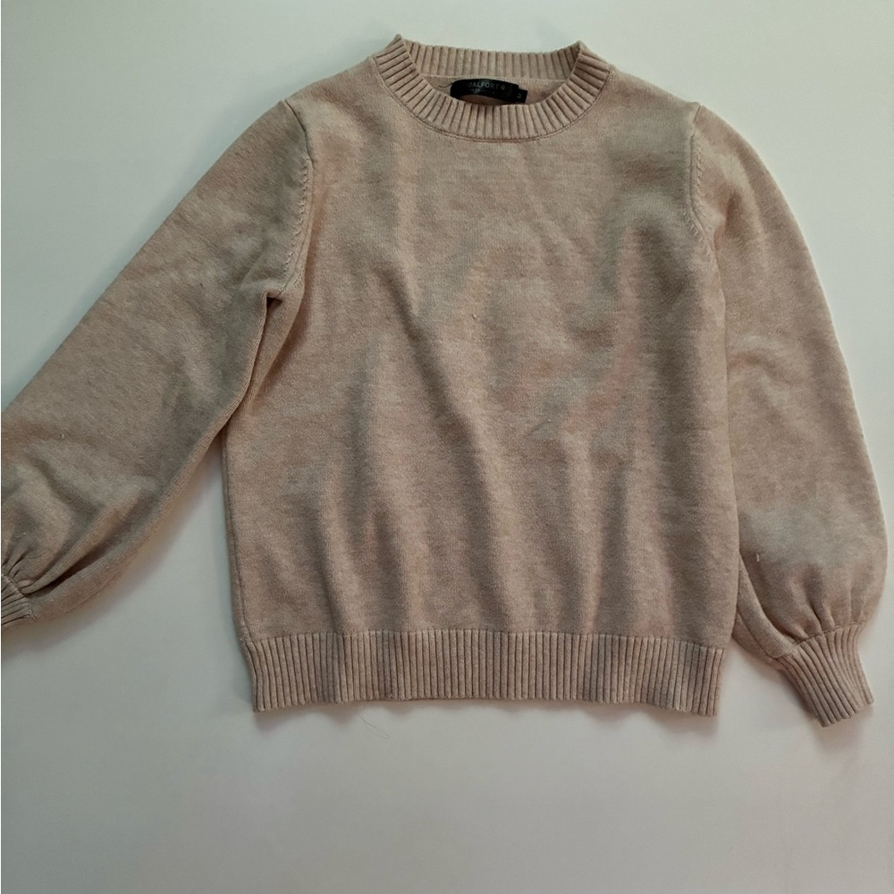 Elegant Beige Crew Neck Sweater